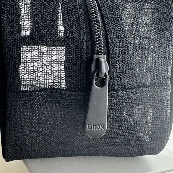 Dior 2025 Black Mesh Cosmetic Pouch Novelty New in box - Picture 2 of 6